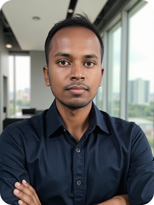 Professional AI-generated headshot example from Office Knockout collection showing professional corporate headshots - sample 4